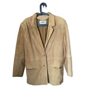 Conbipel SZ 46 Shearling Pelle Pellicce leather suede blazer